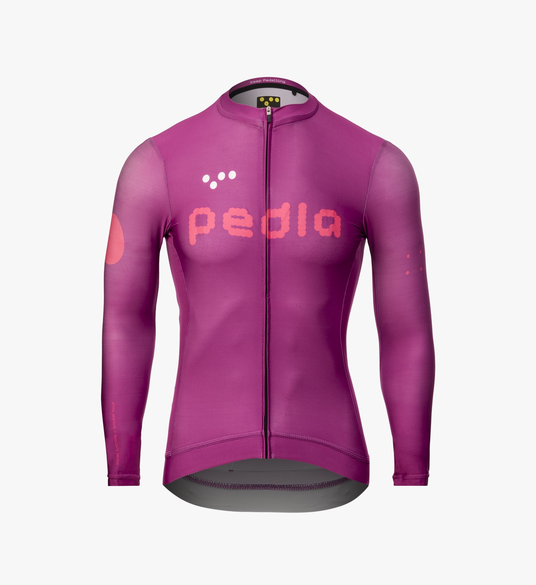 pedla ピンク ベスト　サイクルジャージ M Dots Women's Long Sleeve cycling jersey Violet Purple