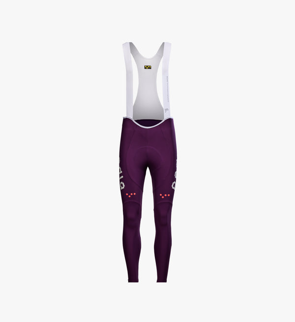 Men’s SuperFIT 2.0 Cycling Bib Tight in Aubergine featuring premium Italian fabric and advanced brace system