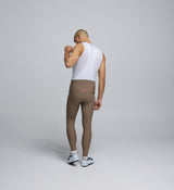 Rear view of Pedla’s Men’s SuperFIT 2.0 Cycling Bib Tight in Stone highlighting premium construction and ergonomic fit