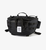 Topo Designs Mountain Sling Bag Recycled - Black, Lightweight Nylon, Adjustable Cinch Cord, Weatherproof Zippers