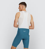 Back view of Men’s SuperFit 2.0 Bib Shorts in Slate - Reflective logos for added visibility and safety