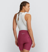 Back view of Women’s SuperFit 2.0 Bib Shorts in Mulberry - Reflective logos and advanced brace system