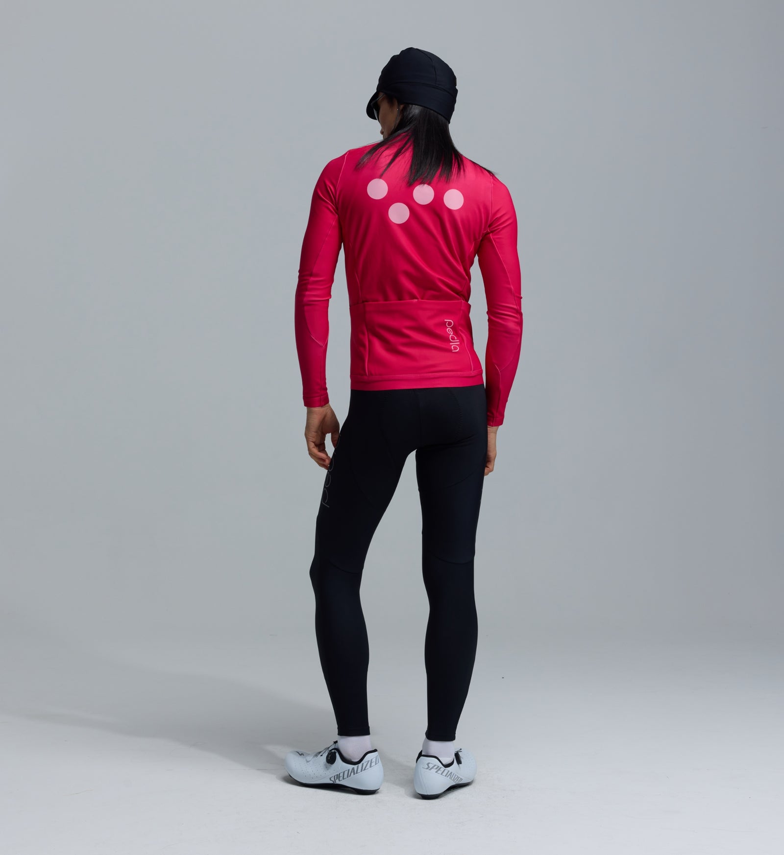 Essentials Thermal Long Sleeve cycling jersey Fuchsia Pink – The Pedla