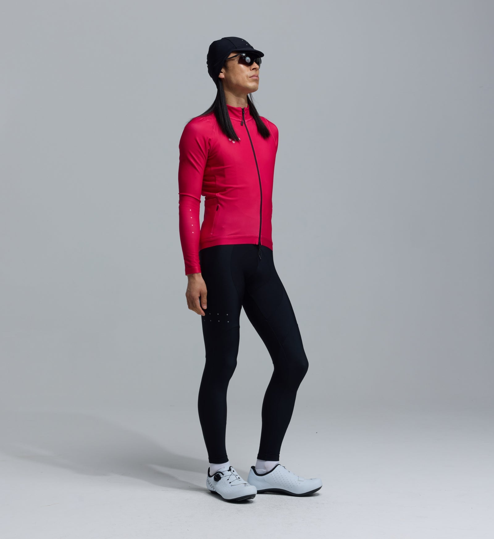 Essentials Thermal Long Sleeve cycling jersey Fuchsia Pink – The Pedla