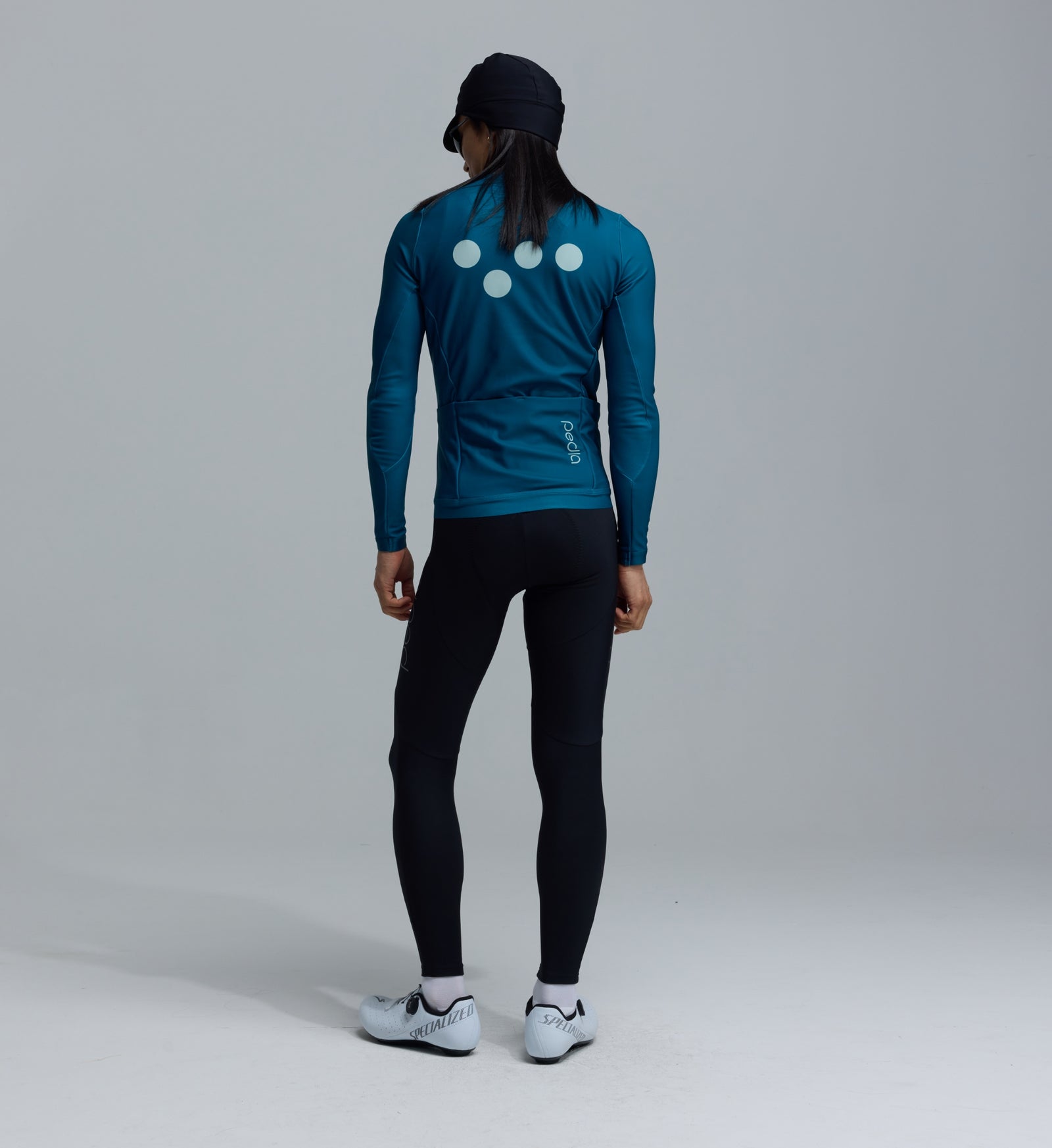 Essentials Men's Thermal Long Sleeve cycling jersey Teal – The Pedla