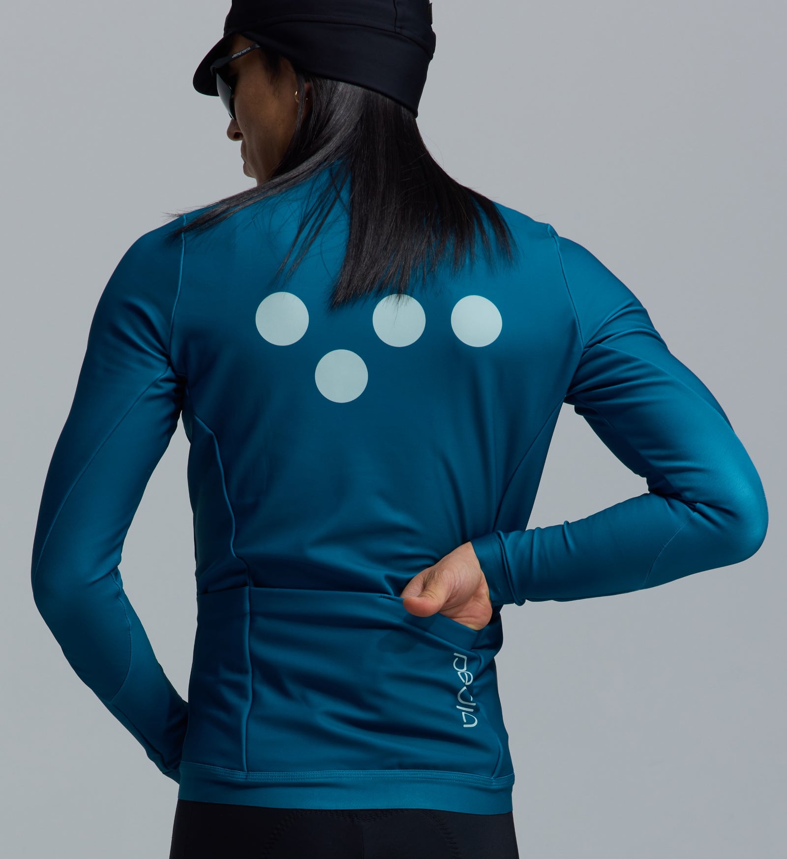 Essentials Men's Thermal Long Sleeve cycling jersey Teal – The Pedla