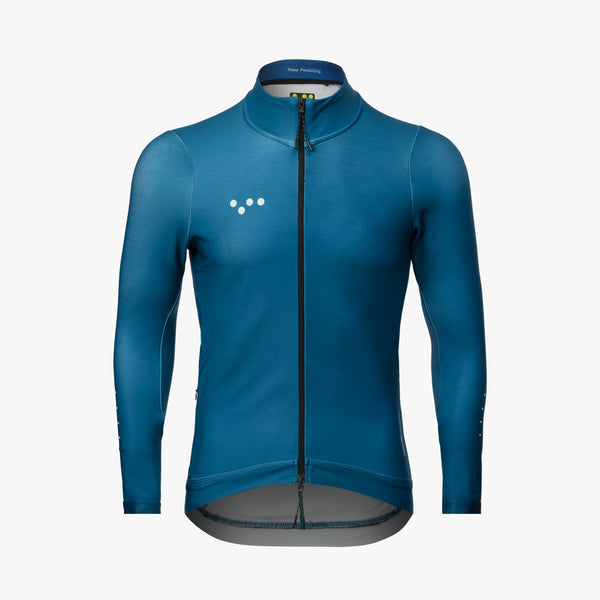 Essentials Men's Thermal Long Sleeve cycling jersey Teal – The Pedla