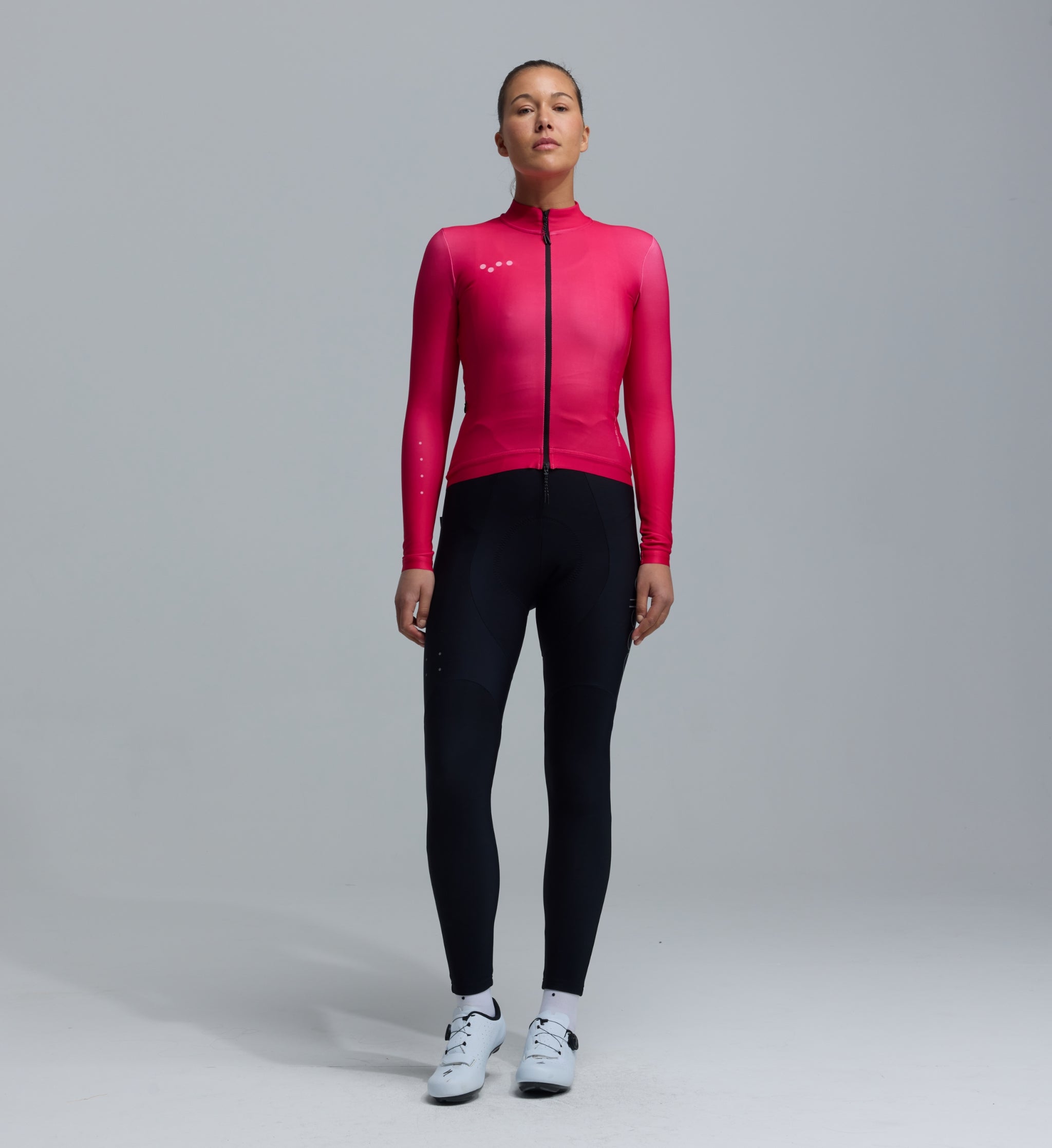 Women's Thermal Long Sleeve cycling jersey Fuchsia Pink – The Pedla