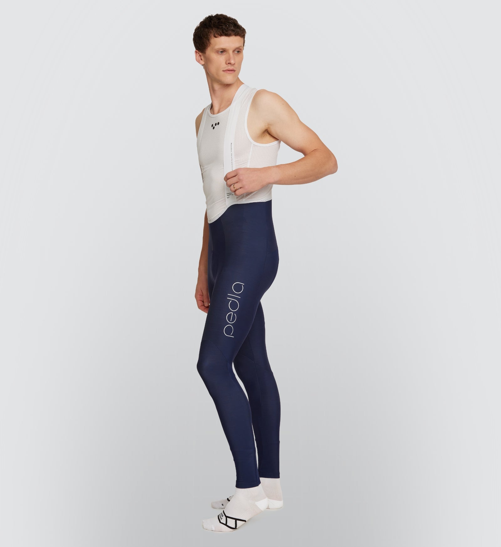 Men s SuperFLEECE 2.0 Thermal Cycling Bib Tights Navy The Pedla