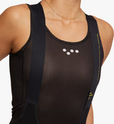 Close Up of Essentials Women's Cycling Air Base Layer in Black