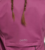 Essentials Women's Thermal Jacket in Mulberry - Best winter waterproof windbreaker for rainy weather, model back view