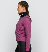 Essentials Women's Thermal Jacket-Mulberry, perfect waterproof winter windbreaker for cold weather, shown in position 3.