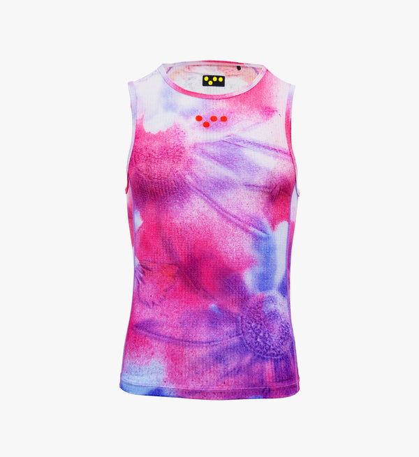 Floral Men's Air Base Layer - Cosmos isolated studio image, showing lightweight mesh fabric and clean racer cut for high-performance breathability