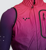 Photo of Flow State Mens Pro Deflect Cycling Gilet Hot Pink closeup, vest, wind, weather, year round, best, winter, winder, rain, waterproof, windbreaker