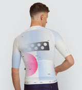 Photo of Flow State Mens Pursuit Cycling Jersey White back, best, bike, fit, day, road, sleeve, moisture wicking, form fitting
