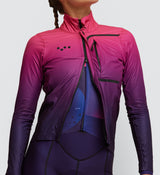 Photo of Flow State Womens Pro Deflect Cycling Jacket Hot Pink closeup, weather, best, winter, winder, rain, waterproof, windbreaker