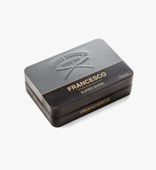 Uncle Rocco / Francesco - Super Shine: Strong hold pomade for slicked back, old Hollywood look. 100G / 3.5oz.