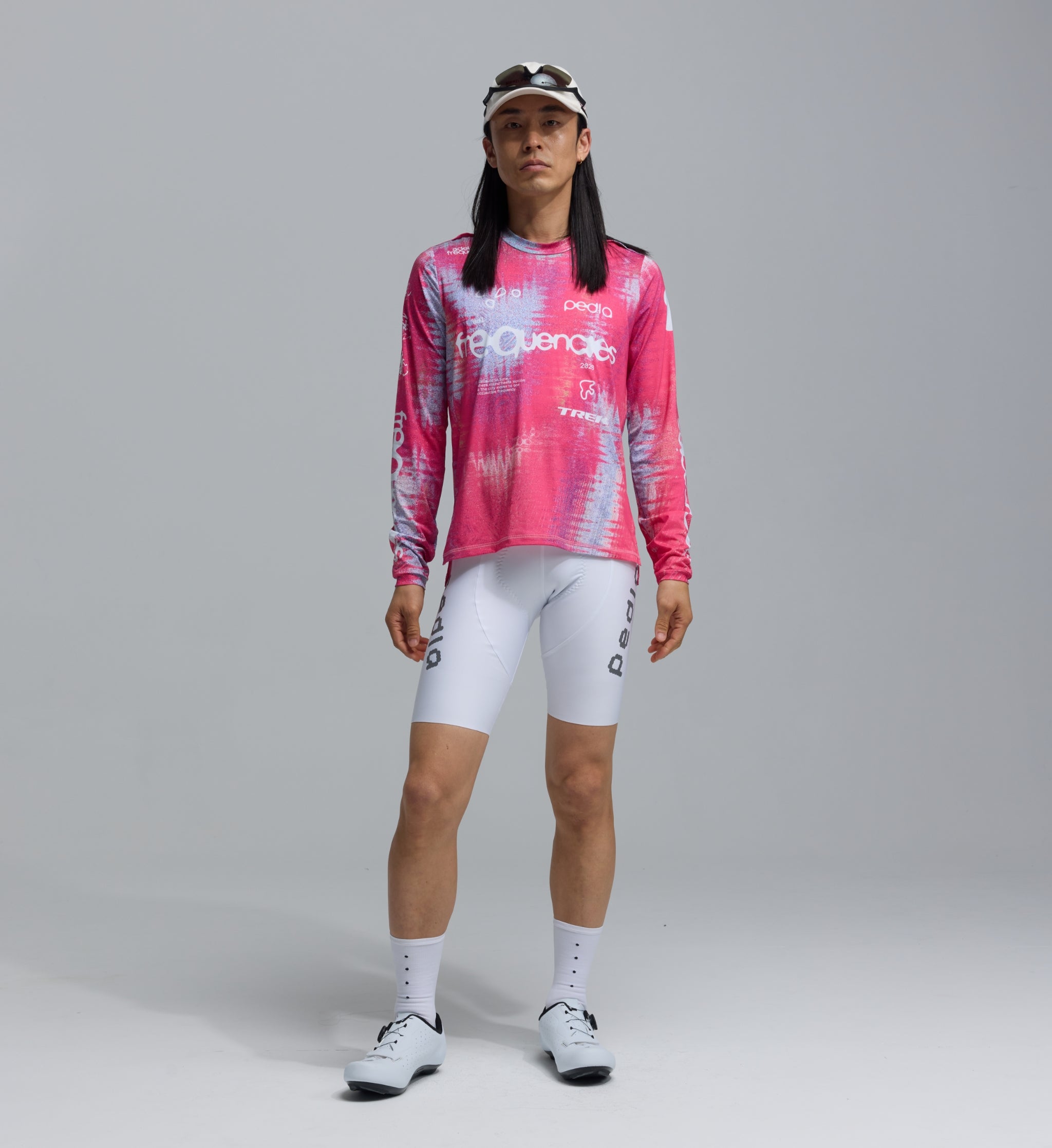 FREQUENCIES cycling jersey Long Sleeve Fuchsia Noise Pink – The Pedla FREQUENCIES cycling jersey Long Sleeve Fuchsia Noise Pink – The Pedla