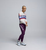 Side profile of Men's Classic LS Jersey in Bianca – flexible four-way stretch and side ventilation for comfort on long rides