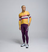 Front view of cyclist wearing the Sunflower Classic LS Jersey – aerodynamic fit and extended sleeves for cool-weather comfort