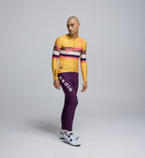 Side profile of Men's Classic LS Jersey in Sunflower – flexible, breathable design with underarm ventilation panels