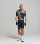 Men's Long Sleeve Cycling Jersey for training, aerodynamic fit, extended sleeves, four-way stretch, durable REPREVE® fabric, high-performance moisture management.