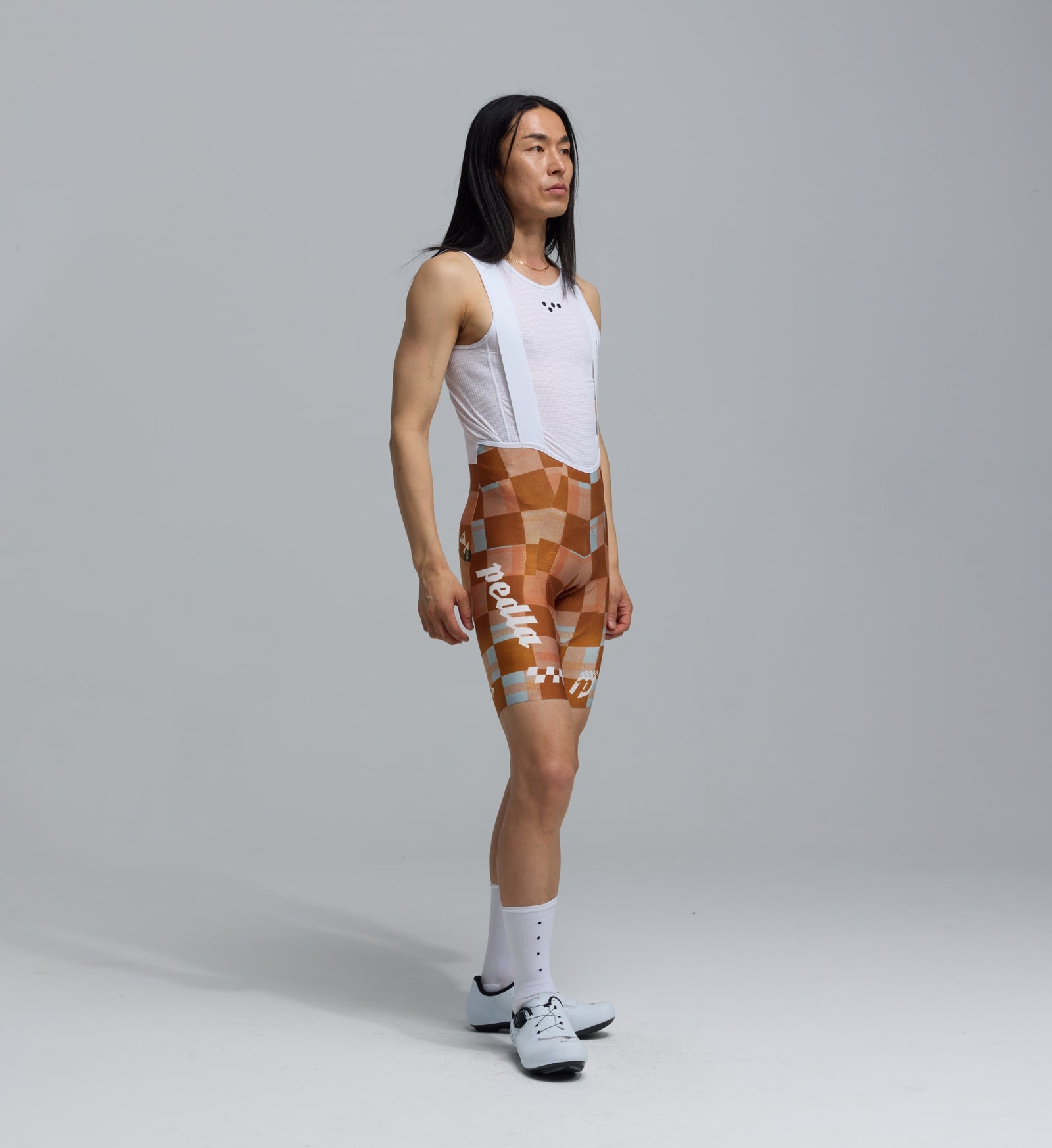 pedla ビブタイツ L Men's SuperFIT 2.0 cycling bib shorts Checkers Amber Orange – The