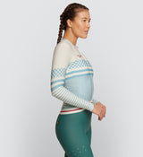 Heritage Women's Classic Almond Stripe LS Jersey, best fit for road cycling in hot weather, model front side