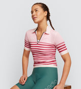 Heritage Women's Retro Jersey in Putty: best fit, moisture wicking, form fitting, suitable for all-season cycling