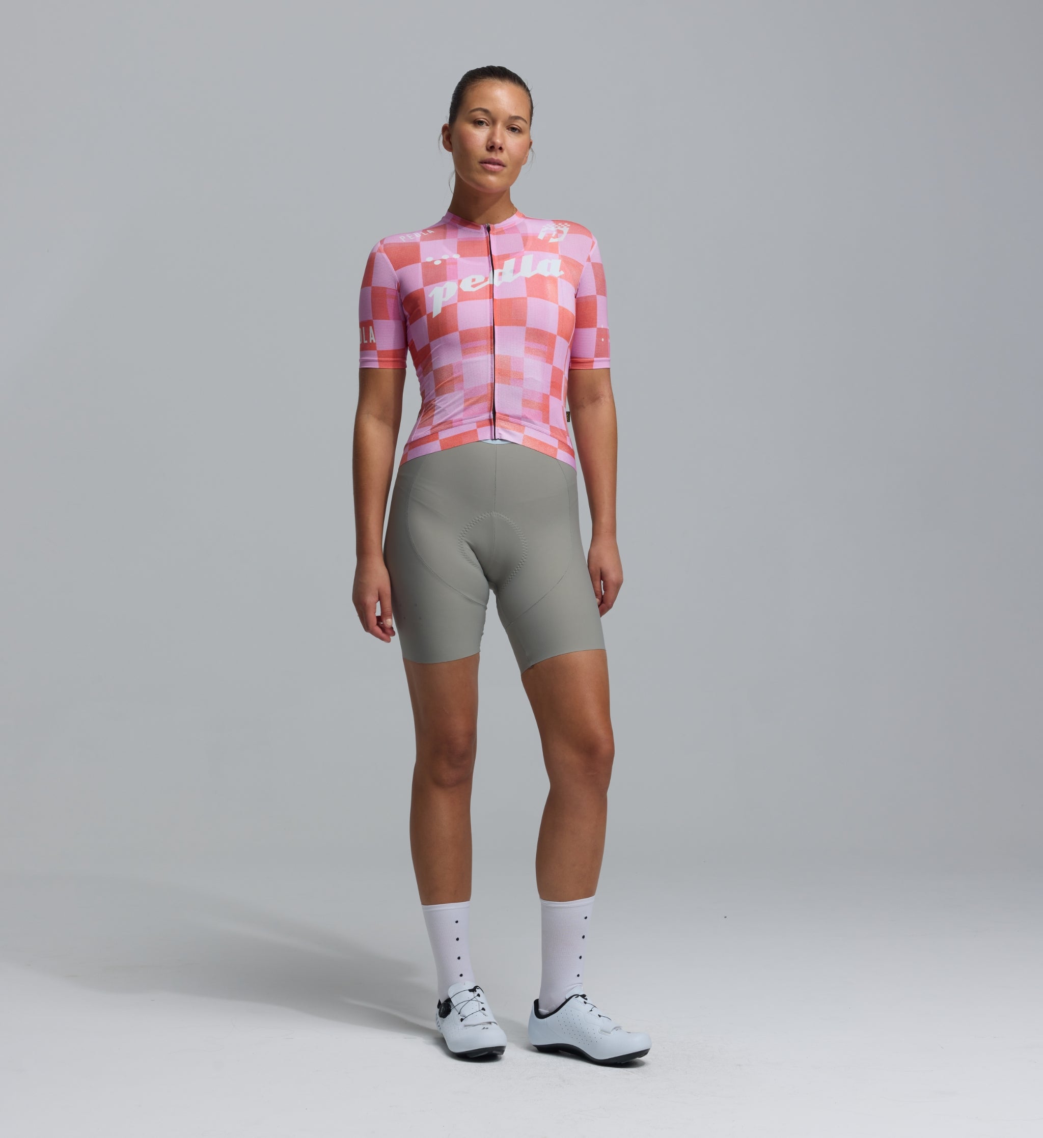 Women's Training cycling jersey Checkers Pastel multi