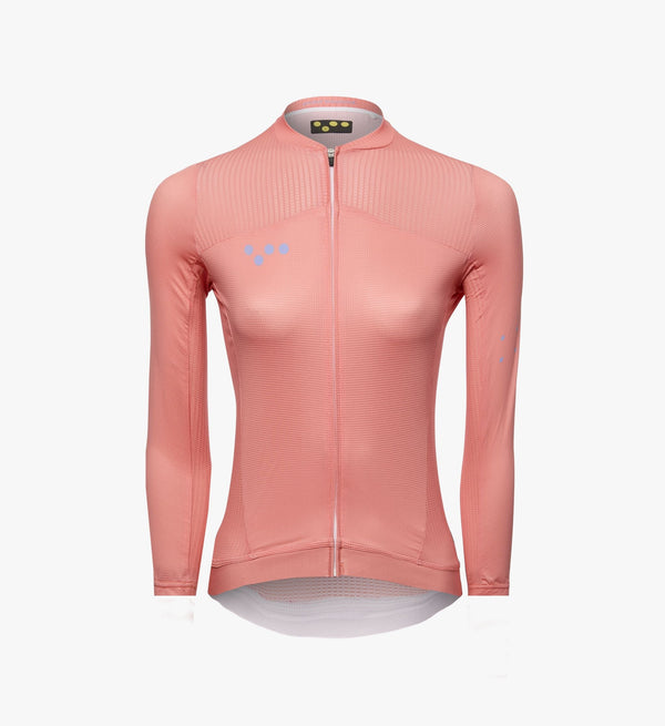 Elements Women's Air LS Cycling Jersey - Nectarine | Breathable, Lightweight, Performance Cycling Attire
