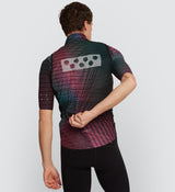 Back view of the Pro Deflect Cycling Gilet in Interweave Pine, featuring reflective accents for visibility in low-light conditions