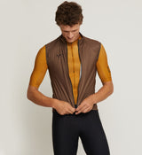 MicroTECH Cycling Gilet - Brown, lightweight, water resistant, eVent® fabric, packable, perfect for all seasons.