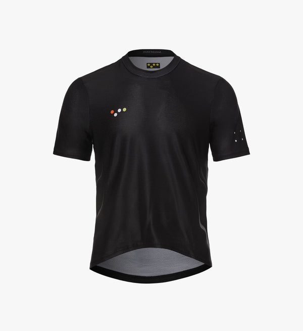 Off Grid / Men's Adventure Tee - Black, Cycling Adventure Tee, comfort and breathability, lightweight technical knit material