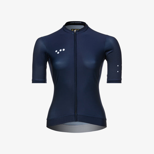 Women's Navy Classic Cycling Jersey - Essential Summer Gear
