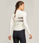 LOOPS / Women's Continental Cycling Jersey - Almond - Midweight long sleeve jersey for all-season comfort.