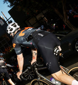 LOCAL LOOPS Men's Pro Air Gravel Suit Bubble Ink Shaun Riding in Street