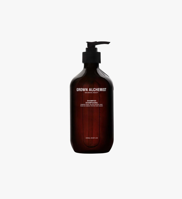 Shampoo: Damask Rose, Black Pepper, Sage 500ml - Nourishing, sulfate-free shampoo for beautiful, healthy hair.