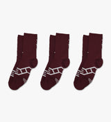 Lightweight / 3 Pack Merino Wool Socks - Rust