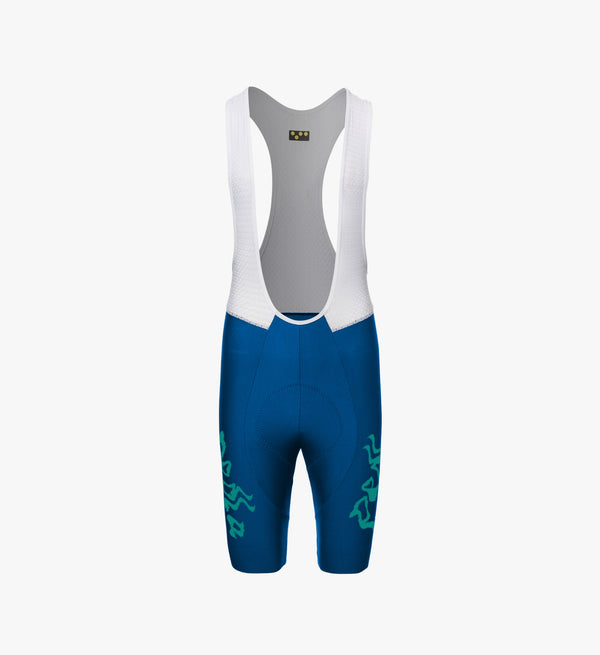 Men's Training Bib Short in Dusk – flat lay showing premium construction and sculpted compression