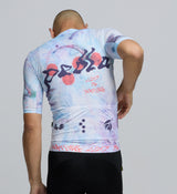 Close-up of REPREVE® recycled microfibre fabric and ventilated panelling, designed for airflow, moisture control, and comfort.