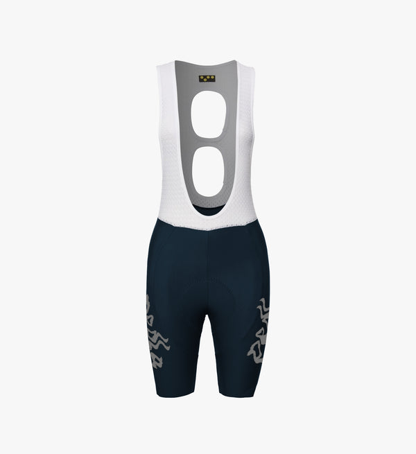 Product-only view of the Lost in Nature Women’s Training Bib Short in black – showing sleek, minimalist design and compressive fit.