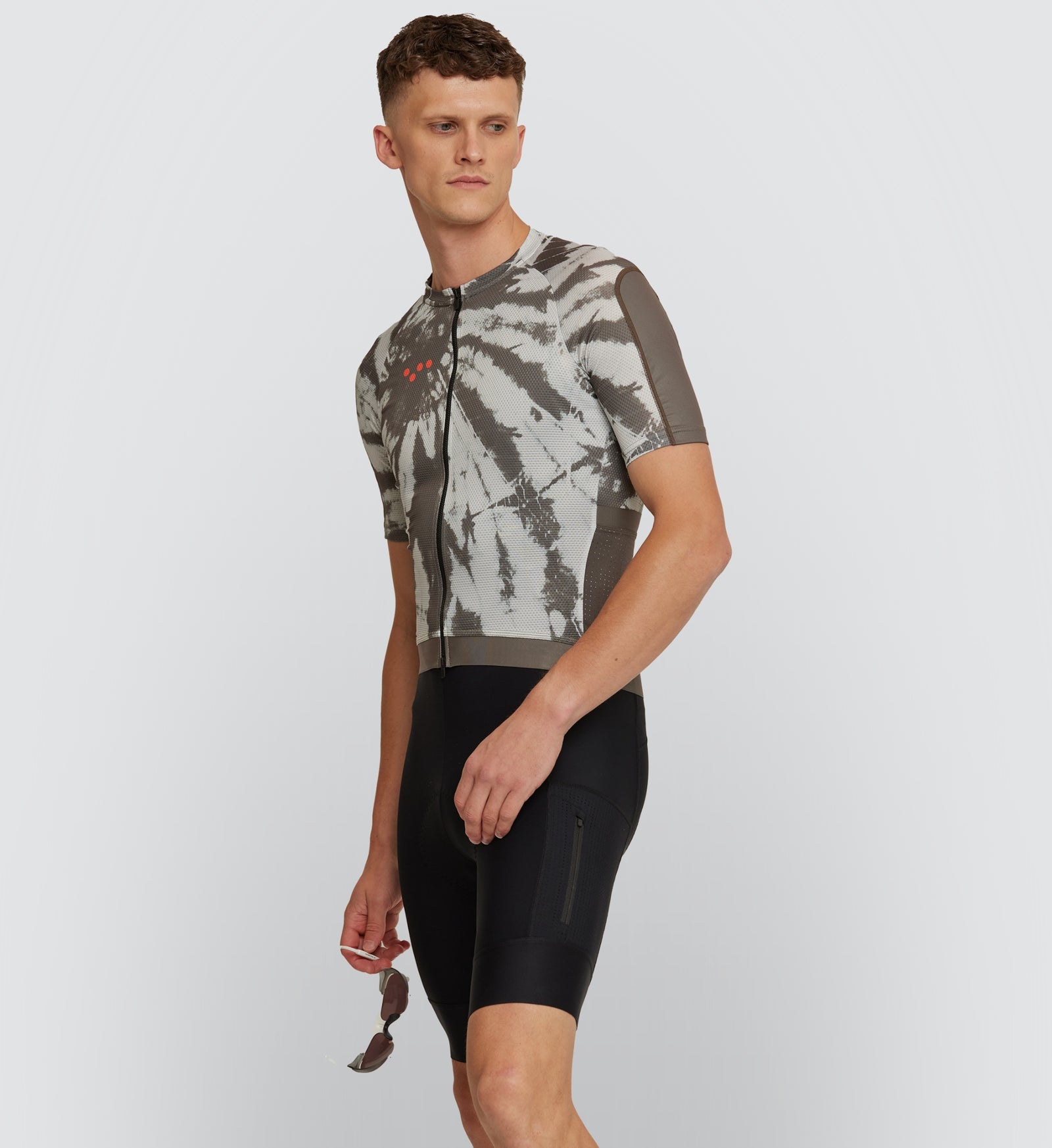 Mono Tie Dye Off Grid Men's Gravel Cycling Jersey: Durability on