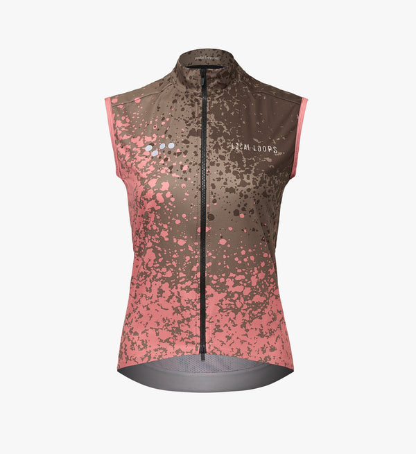 LOOPS Women's WindTECH Cycling Gilet Vest - Pink, Wind-proof, waterproof, lightweight, versatile
