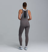 PRO SuperFit Air women's cycling bib tights — battleship grey ultra-light Italian 4-way stretch fabric, high-compression locked-in fit, Elastic Interface road chamois (8+ hr), breathable mesh back with perforated centre ventilation, UPF 50+, iridescent reflective logos, small stash pocket — ideal for road cycling, long rides, training and racing