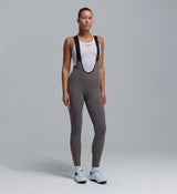PRO SuperFit Air women's bib cycling tights — battleship grey, lightweight Italian stretch-woven fabric, high-compression 4-way stretch, Elastic Interface 8+ hour chamois, perforated breathable back, UPF 50+, reflective logos, stash pocket