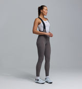 PRO Analogue Women’s SuperFIT Air performance road cycling bib tights, battleship grey — ultra-light Italian stretch fabric, 4-way compression, Elastic Interface® 8+ hour chamois, targeted ventilation, UPF 50+, reflective logos, small stash pocket.