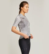 PROCESS Women's LunaTECH Cycling Jersey - Grey: High-intensity, sun-protecting, lightweight tech for all-day comfort.