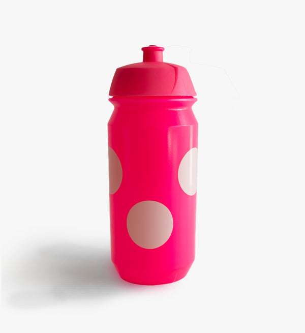 Pink Pedla 500ml Bidon - Black standing upright on white background; shows ergonomic, minimal design ideal for cyclists