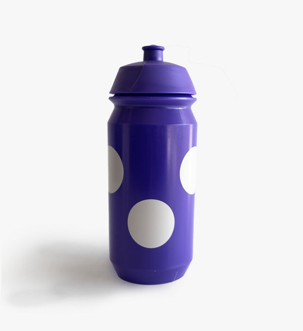Purple Pedla 500ml Bidon - Black standing upright on white background; shows ergonomic, minimal design ideal for cyclists